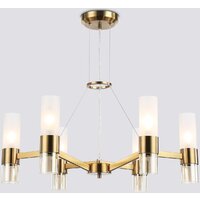 Ambrella light LH55114/6 BS/FR/TI (латунь/белый матовый/янтарь)