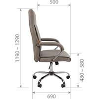 CHAIRMAN CH425 (экокожа, серый) Image #5