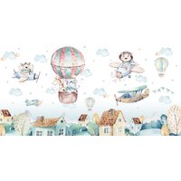 ФабрикаФресок Детские Звери над городом 795270 (500x270)