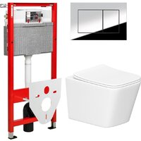 Lauter Square 214903 + TECE Kit 9400412 с кнопкой (хром)