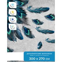 ФабрикаФресок Стильные перья павлина 783270 (300x270) Image #4