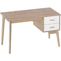 Мебельград Калгари с тумбой (дуб натуральный светлый/белый матовый)