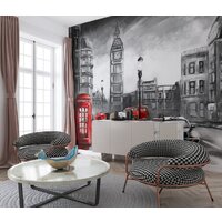 ФабрикаФресок Живопись. Черно-белый Акварельный Лондон. БигБен 1173270 (300x270) Image #3