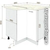 Кортекс-мебель Корнелия Лира НШУ угловой (дуб сонома/королевский опал) Image #5