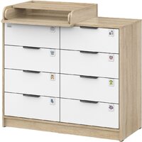 Атон Мебель Zeus 1008 ЛДСП с шариковыми направляющими (дуб сонома/белый)