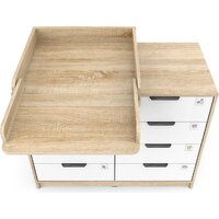 Атон Мебель Zeus 1008 ЛДСП с шариковыми направляющими (дуб сонома/белый) Image #4