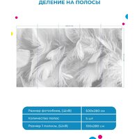 ФабрикаФресок Серые перья 155280 (500x280) Image #2