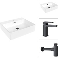 Lauter 21478 + Cascade 21СК655BS с сифоном 21635B (черный матовый)