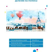 ФабрикаФресок Живопись. Акварельный Разноцветный Париж 1165270 (500x270) Image #5