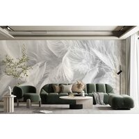 ФабрикаФресок Серые перья 156280 (600x280) Image #2