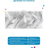 ФабрикаФресок Серые перья 156280 (600x280) Image #3