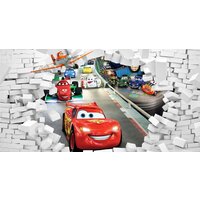 ФабрикаФресок Тачки мультфильм из стены 905270 (500x270)