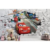 ФабрикаФресок Тачки мультфильм из стены 905270 (500x270) Image #4