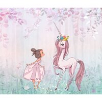 ФабрикаФресок Сказка Девочка и единорог 243265 (300x265)