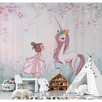 ФабрикаФресок Сказка Девочка и единорог 243265 (300x265) Image #4