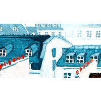 ФабрикаФресок Живопись. Акварельный Разноцветный Париж 1163270 (300x270) Image #2