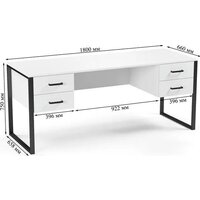 Soma Slava 180x66 (белый/черный) Image #3