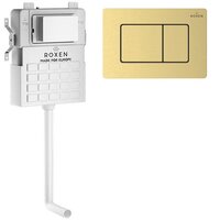 Roxen для приставного унитаза Attach с кнопкой смыва 968403 (брашированное золото)