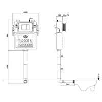 Roxen для приставного унитаза Attach с кнопкой смыва 968403 (брашированное золото) Image #7