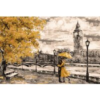 ФабрикаФресок Живопись. Акварельный Лондон. Бигбен 1184270 (400x270)