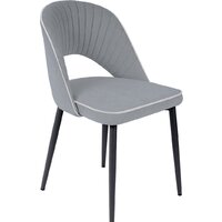 Табурет Монро CF 041 (16 серый/кант 15 светло-серый/черный каркас)