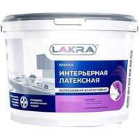 Лакра Латексная интерьерная влагостойкая матовая 14 кг (белоснежный)
