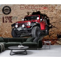 ФабрикаФресок Джип. Jeep. Внедорожник из Стены. Для Гаража 1074270 (400x270) Image #3