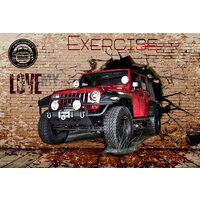 ФабрикаФресок Джип. Jeep. Внедорожник из Стены. Для Гаража 1074270 (400x270)