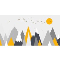 ФабрикаФресок Детские Горы с солнцем 445270 (500x270)