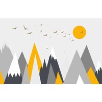 ФабрикаФресок Детские Горы с солнцем 444270 (400x270)