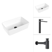 Lauter 21674A + Reef 21CK8678BS с сифоном 21635B (черный матовый)