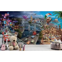 ФабрикаФресок Тачки в городе мультфильм 885270 (500x270) Image #4