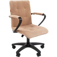 CHAIRMAN 030 (ткань, Т-10 бежевый/пластик/ролик PU)