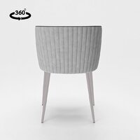 Табурет Милано поворотный (бренди 20/кант черный/каркас белый) Image #4