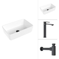 Lauter 21674A + Moon 21СК8691BS с сифоном 21635B (черный матовый)