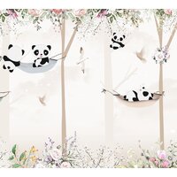ФабрикаФресок Детские Панды в Лесу 993270 (300x270)