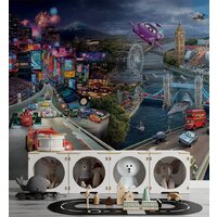 ФабрикаФресок Тачки в городе мультфильм 883270 (300x270) Image #5