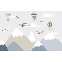 ФабрикаФресок Детские Горы и самолеты 504270 (400x270)