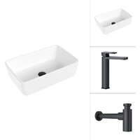 Lauter 21674A + Cascade 21СК0655BS с сифоном 21635B (черный матовый)