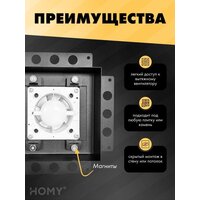 HOMY Air Pro AP125BM 25x25 с маяком (черная) Image #4