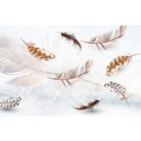 ФабрикаФресок Стильные светлые перья 824270 (400x270)