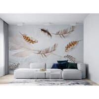 ФабрикаФресок Стильные светлые перья 824270 (400x270) Image #4