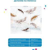ФабрикаФресок Стильные светлые перья 823270 (300x270) Image #5