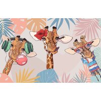 ФабрикаФресок Детские Веселые жирафы 254270 (400x270)
