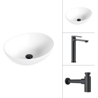 Lauter 21652 + Moon 21СК8691BS с сифоном 21635B (черный матовый)