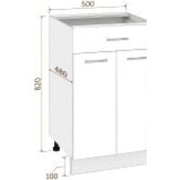 Кортекс-мебель Корнелия Лира НШ50р1ш без столешницы (дуб сонома) Image #4