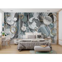 ФабрикаФресок Перья и мраморные круги 925270 (500x270) Image #4