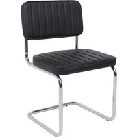 AksHome Славия Люкс Pegaso (черная экокожа/хром)