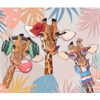ФабрикаФресок Детские Веселые жирафы 253270 (300x270)