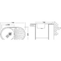 Ukinox Фаворит FAP740.440 --GT8K 1R- (с сифоном) Image #2
